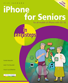 Couverture cartonnée iPhone for Seniors in Easy Steps de Nick Vandome