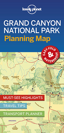 Carte (de géographie) pliée Lonely Planet Grand Canyon National Park Planning Map de Lonely Planet