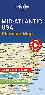 gefaltete (Land)Karte Lonely Planet Mid-Atlantic USA Planning Map von Lonely Planet