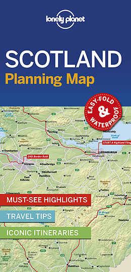 gefaltete (Land)Karte Lonely Planet Scotland Planning Map von Lonely Planet