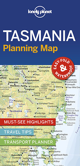 Carte (de géographie) Lonely Planet Tasmania Planning Map de Lonely Planet