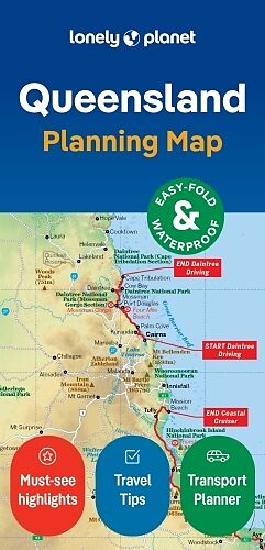 Carte (de géographie) pliée Lonely Planet Queensland Planning Map de Lonely Planet