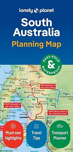 Carte (de géographie) pliée Lonely Planet South Australia Planning Map de 