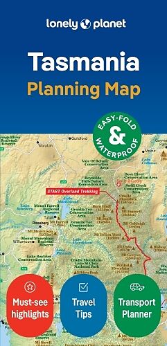 gefaltete (Land)Karte Lonely Planet Tasmania Planning Map von Lonely Planet