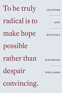 E-Book (epub) Culture and Politics von Raymond Williams