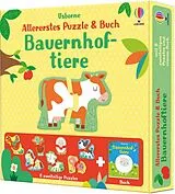 Kartonierter Einband Allererstes Puzzle & Buch: Bauernhoftiere von Matthew Oldham