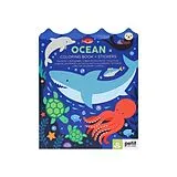 Kartonierter Einband Ocean Coloring Book + Stickers von Petit Collage