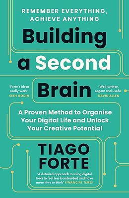 Couverture cartonnée Building a Second Brain de Tiago Forte