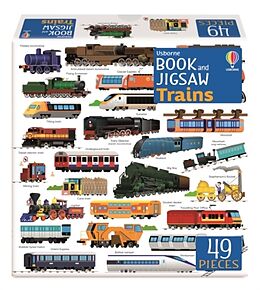 Article non livre Usborne Book and Jigsaw Trains de Sam Smith