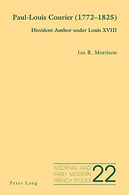 E-Book (epub) Paul-Louis Courier (1772-1825) von Ian R. Morrison