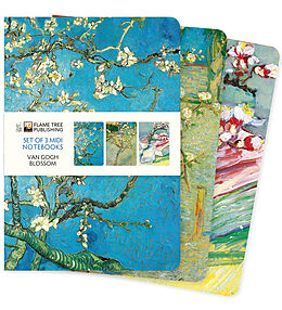  Vincent van Gogh: Blossom Set of 3 Midi Notebooks de Flame Tree Publishing