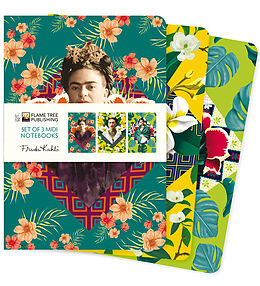  Frida Kahlo Set of 3 Midi Notebooks de Flame Tree Publishing