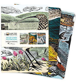  Angela Harding: Wildlife Set of 3 Midi Notebooks de Flame Tree Publishing