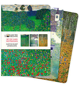  Gustav Klimt: Landscapes Set of 3 Midi Notebooks de Flame Tree Publishing