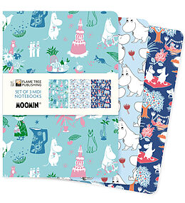  Moomin Classics Set of 3 Midi Notebooks de Flame Tree Publishing