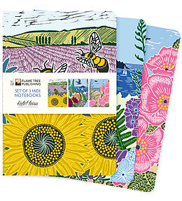  Kate Heiss Set of 3 Midi Notebooks de Flame Tree Publishing