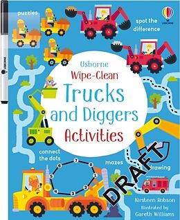 Broché Wipe-Clean Trucks and Diggers Activities de Kirsteen Robson