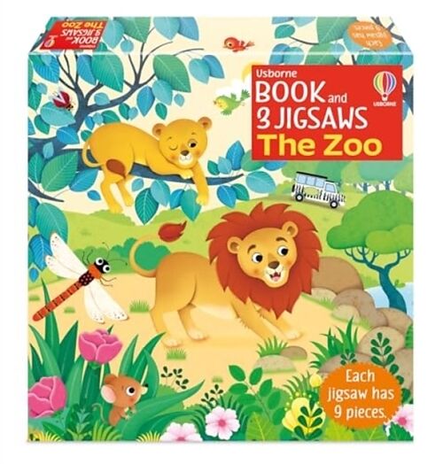 Usborne Book and 3 Jigsaws: The Zoo