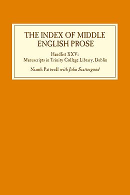 eBook (pdf) The Index of Middle English Prose: Handlist XXV de Niamh Pattwell