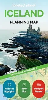 gefaltete (Land)Karte Lonely Planet Iceland Planning Map von Lonely Planet