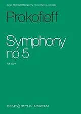 Loseblatt Symphony no 5 in Bb von Sergej Prokofjew