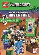 Couverture cartonnée LEGO® Minecraft®: Steve's Netherite Adventure Search & Find Sticker Activity (with Steve minifigure and sword) de Buster Books, Lego®