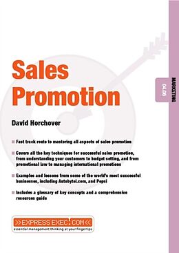 Couverture cartonnée Sales Promotion de David Horchover