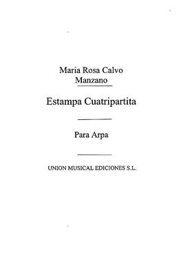 Maria Rosa Calvo Manzano Notenblätter Estampa Cuatripartita
