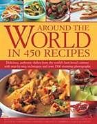Fester Einband Around the World in 450 Recipes von Sarah Ainley