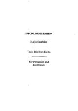 Kaija Saariaho Notenblätter 3 rivières - Delta for percussion