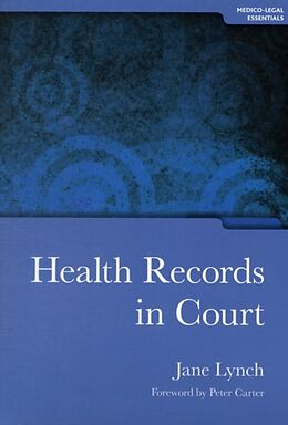 Kartonierter Einband Health Records in Court von Jane Lynch, Topsy Murray