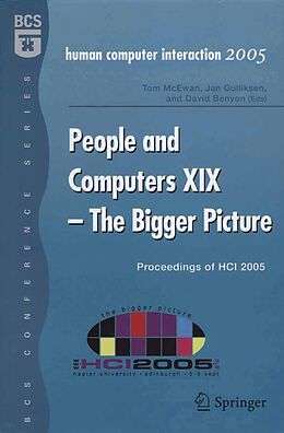 eBook (pdf) People and Computers XIX - The Bigger Picture de Tom McEwan, Jan Gulliksen, David Benyon