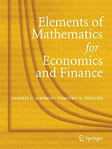 E-Book (pdf) Elements of Mathematics for Economics and Finance von Vassilis C. Mavron, Timothy N. Phillips