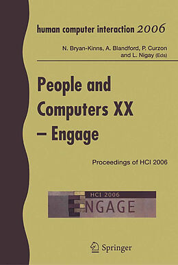Couverture cartonnée People and Computers XX - Engage de Nick Bryan-Kinns