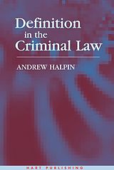 eBook (pdf) Definition in the Criminal Law de Andrew Halpin