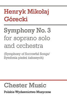 Henryk Mikolaj Górecki Notenblätter Symphony no.3 op.36 for soprano