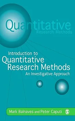 E-Book (pdf) Introduction to Quantitative Research Methods von Mark Balnaves, Peter Caputi