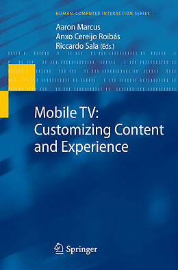 Fester Einband Mobile TV: Customizing Content and Experience von 