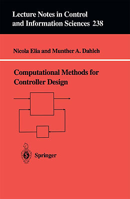 Couverture cartonnée Computational Methods for Controller Design de Munther A. Dahleh, Nicola Elia