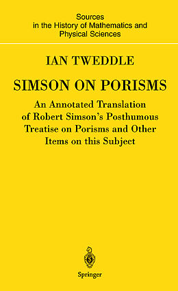 Livre Relié Simson on Porisms de Ian Tweddle