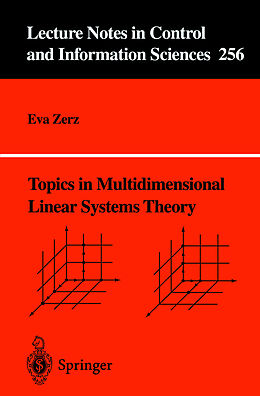 Couverture cartonnée Topics in Multidimensional Linear Systems Theory de Eva Zerz