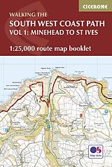 Livre de poche South West Coast Path Map Booklet - Vol 1: Minehead to St Ives de Paddy Dillon
