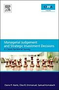 E-Book (epub) Managerial Judgement and Strategic Investment Decisions von Elaine Harris, Clive R. Emmanuel, Samuel Komakech