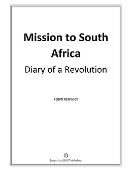 eBook (epub) Mission to South Africa de Robin Renwick