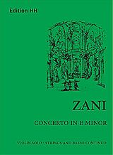 Andrea Zani Notenblätter CONCERTO IN E MINOR FOR