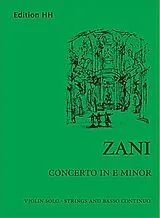 Andrea Zani Notenblätter CONCERTO IN E MINOR FOR