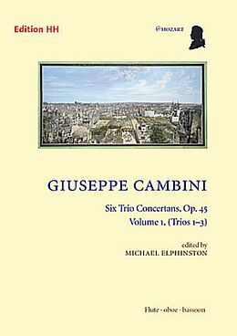 Giuseppe Maria Gioaccino Cambini Notenblätter 6 concertanteTrios op.45 Band 1