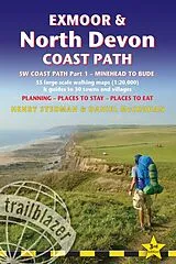 Kartonierter Einband Exmoor & North Devon Coast Path von Henry Stedman, Joel Newton, Daniel Mccrohan