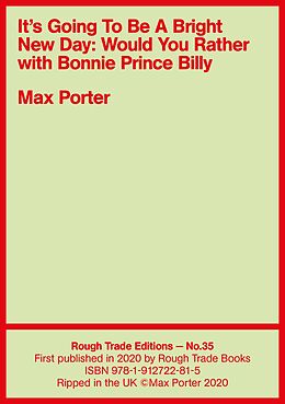 eBook (epub) It's Going To Be A Bright New Day de Max Porter