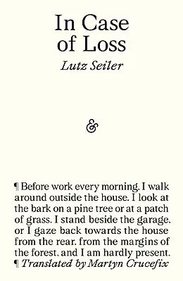 E-Book (epub) In Case of Loss von Lutz Seiler